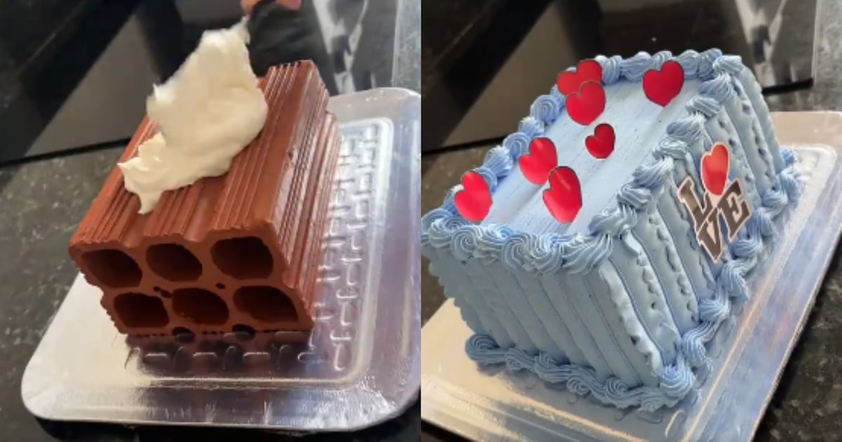 ‘Bolo de tijolo’? Mulher decora bloco de construção para se vingar de caloteira 🎂🧱
