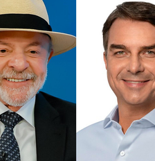 Pesquisa BTG-Nexus: Lula tem 42% das intenções de voto no 1º turno, Flávio Bolsonaro, 37% Foto: Ricardo Stuckert/Divulgação - Campanha Flávio Bolsonaro