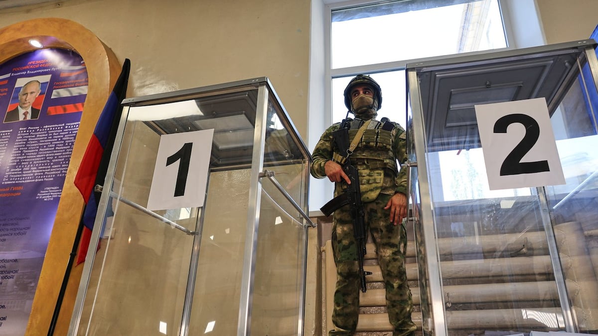 Russia holds parliamentary vote in areas it seized from Ukraine in the war