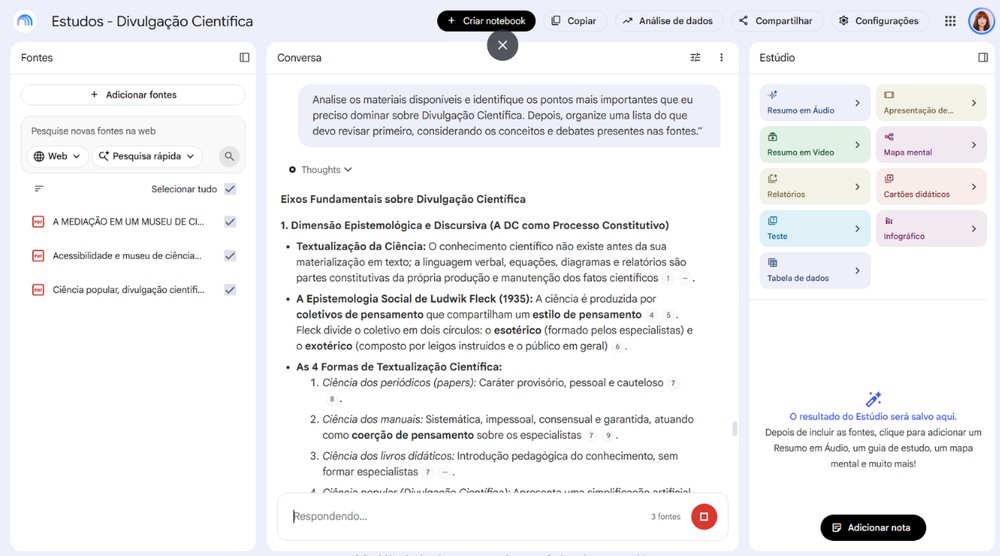 Ferramenta de IA do Google pode indicar tópicos para revisão — Foto: Reprodução/Júlia Silveira