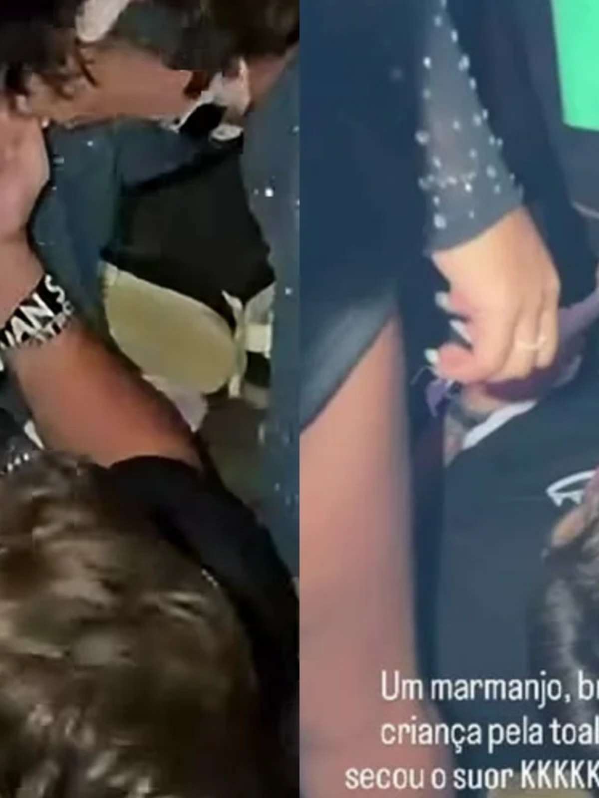 'Rapagão' briga com criança por toalha com suor de Luan Santana