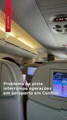 Aeronaves ficaram paradas no Aeroporto de Confins após a suspensão de atividades