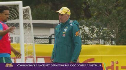 Seleção: com novidades, Ancelotti define time para jogo contra Austrália