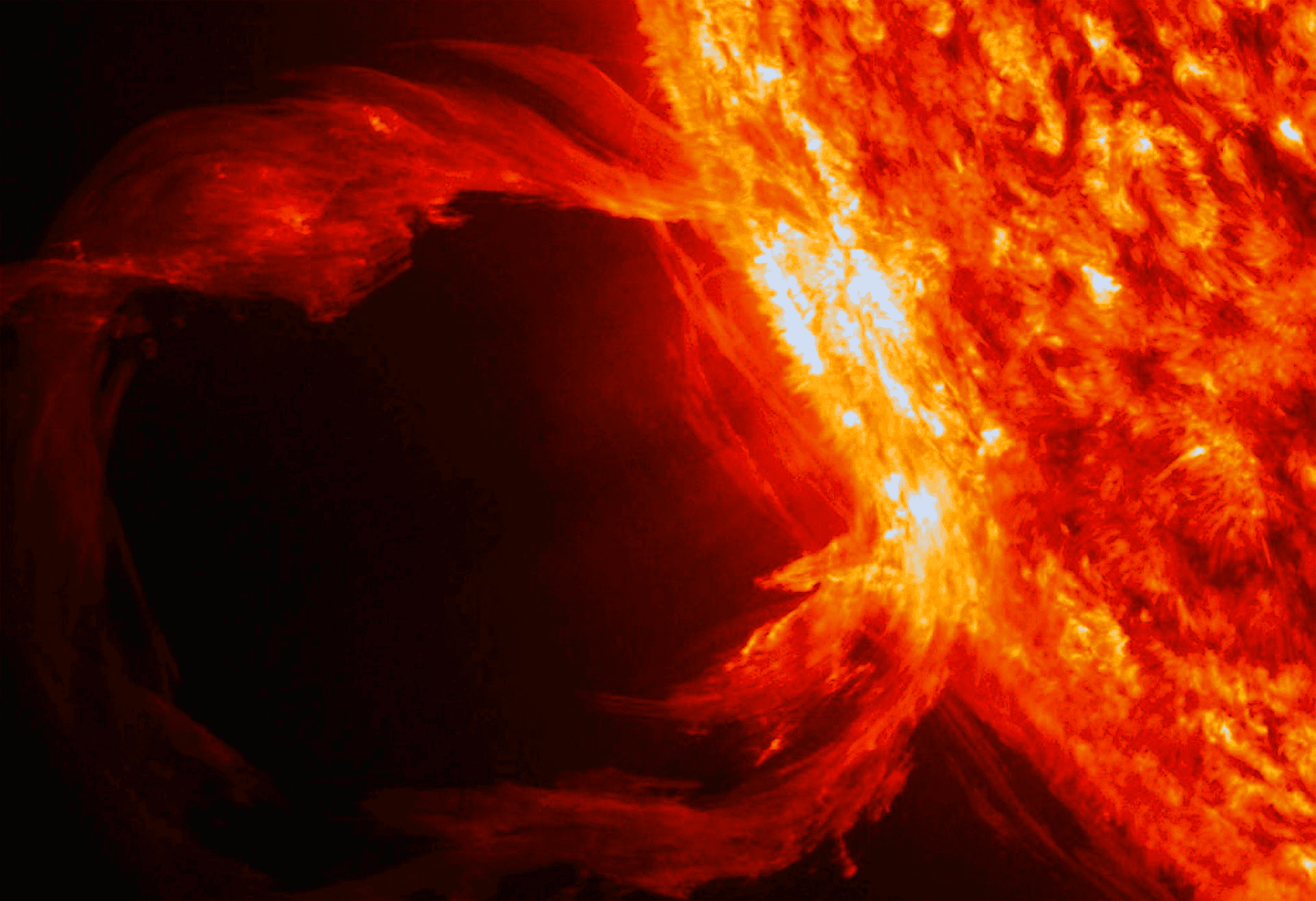 Erupção solar registrada em 2010.