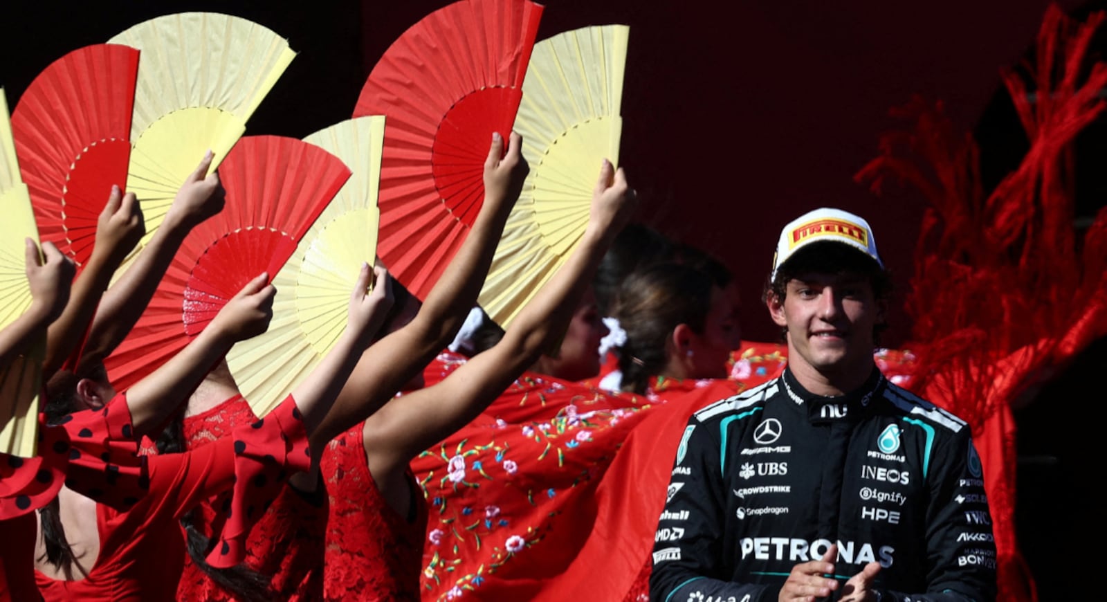 Kimi Antonelli ganhou na corrida de estreia do circuito de Madri na Fórmula 1 REUTERS/Jakub Porzycki — 13.09.2026
