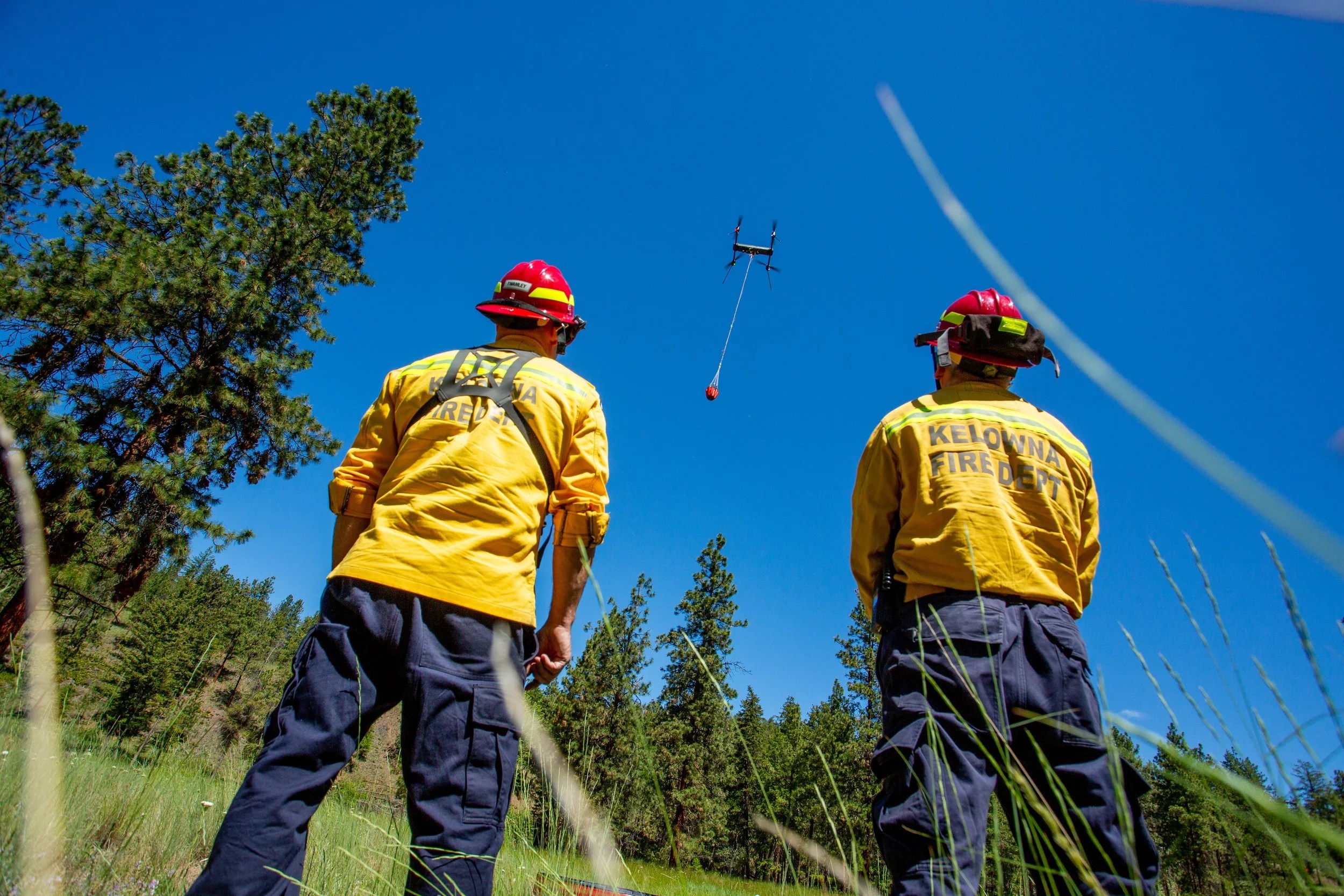 In 2025, FireSwarm Solutions partnered with the Kelowna Fire Department to demonstrate the technology on Knox Mountain