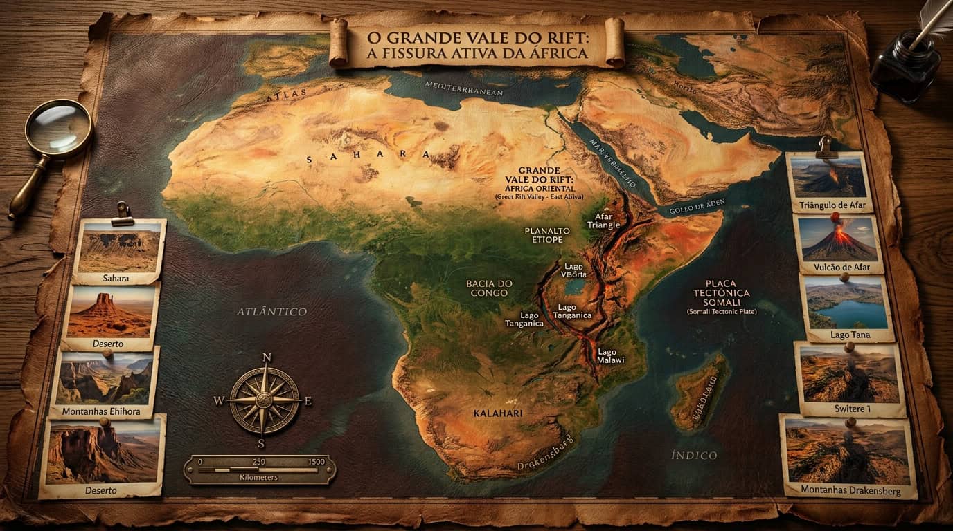 Imagem da matéria: África está se separando e pode formar um novo oceano, aponta estudo sobre o Rift de Turkana