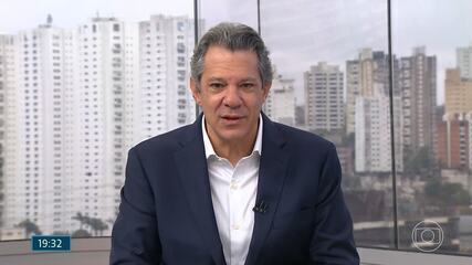 Fernando Haddad (PT) fala sobre índice de rejeição em entrevista à TV Globo