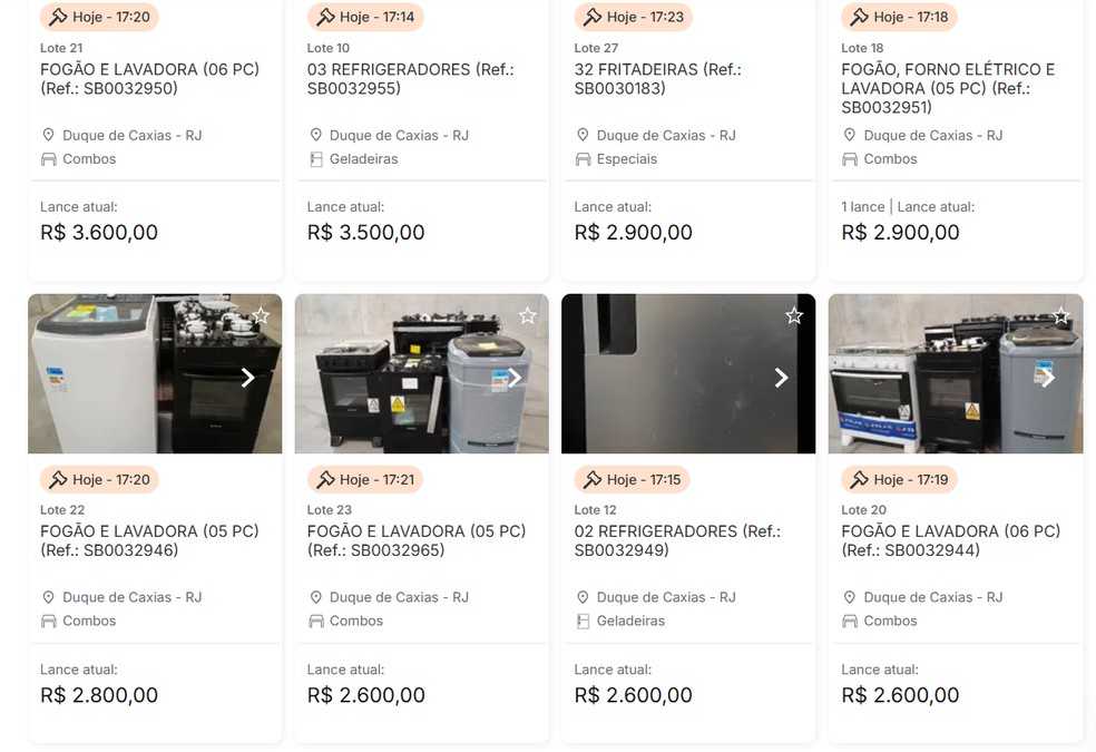 Leilão das Casas Bahia tem geladeira, fogão e ventiladores a partir de R$ 400