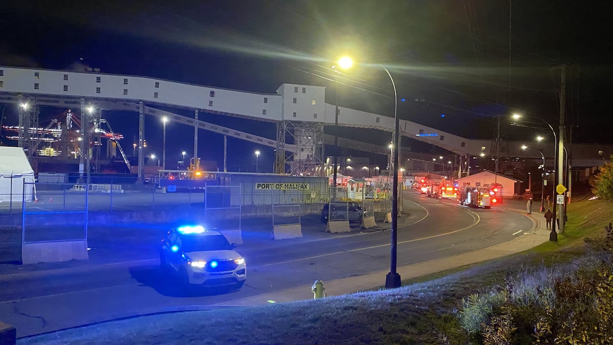Crews battle fire at Halifax grain elevator site