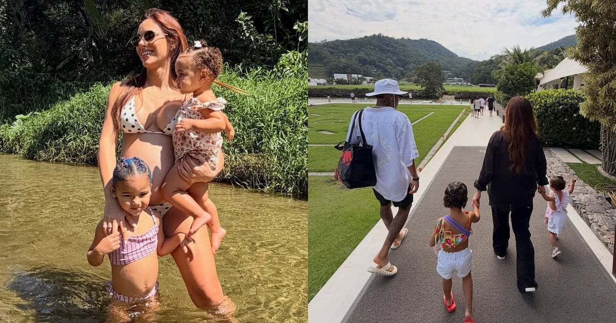 Bruna Biancardi, grávida, compartilha álbum de fotos em Mangaratiba com Neymar e filhas