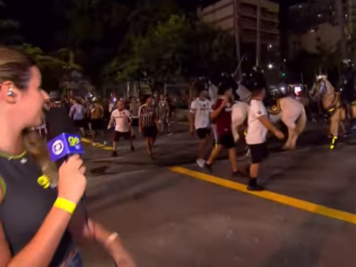 Transmissão da getv flagra confusão e assalto antes de Fluminense x Palmeiras, pela Libertadores