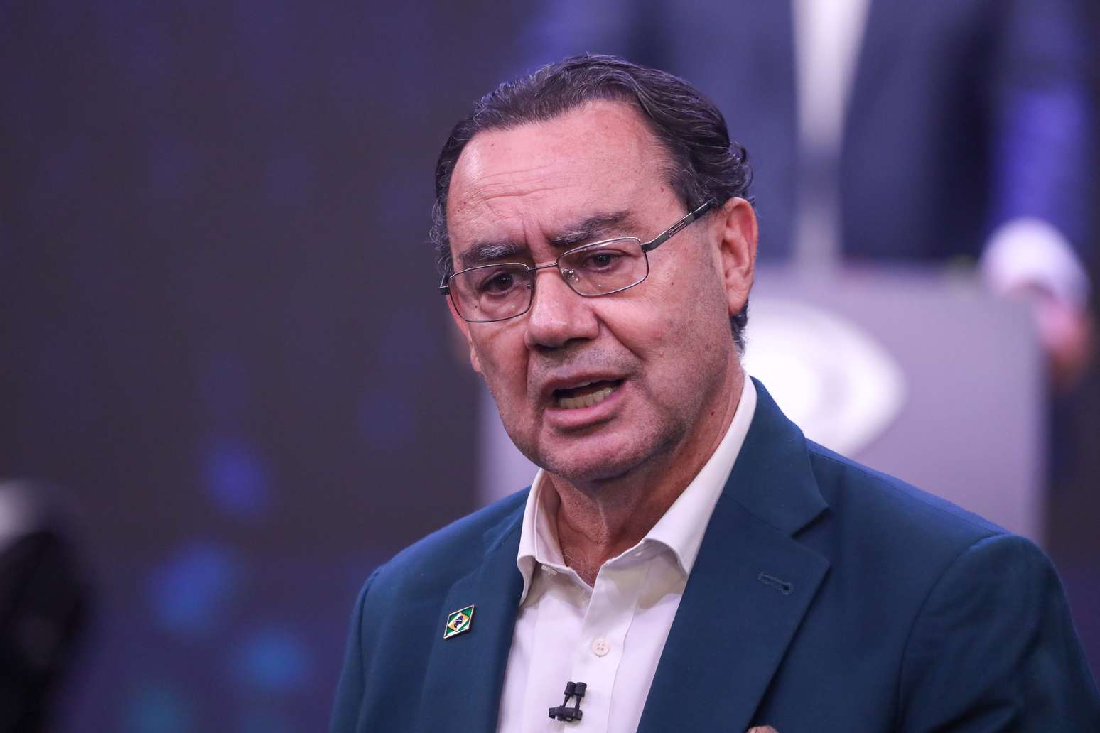 Augusto Cury, durante debate dos candidatos à Presidência da República, realizado nos estúdios da TV Band