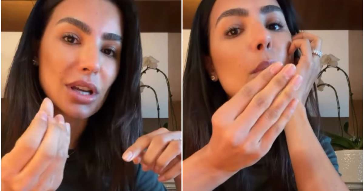 Cíntia Chagas explica por que parou de pintar as unhas das mãos; saiba