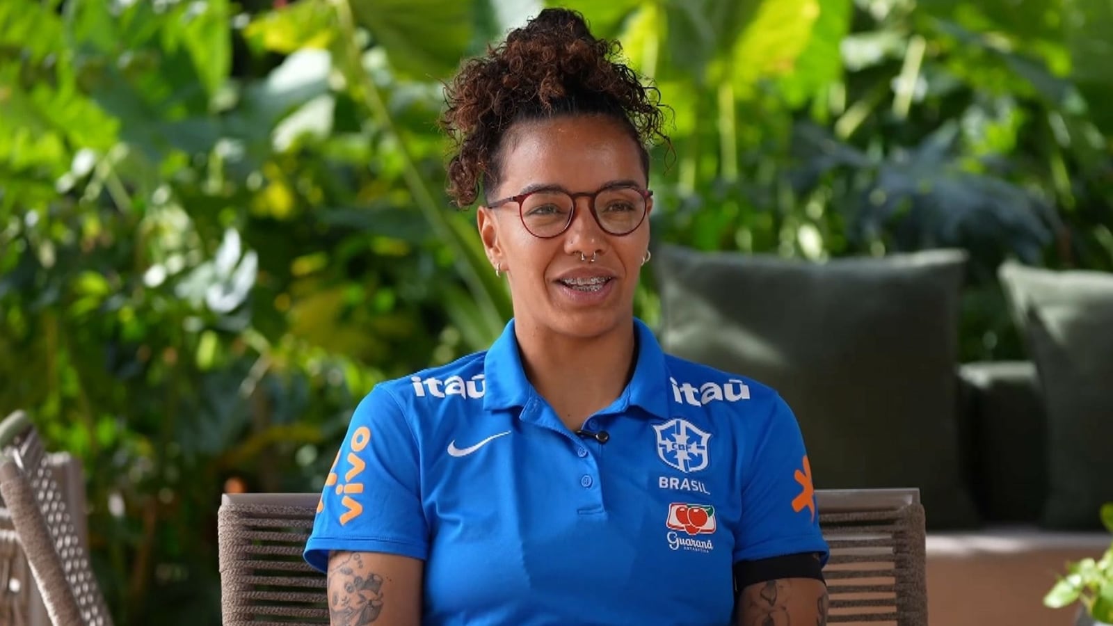 Carlinha foi eleita a melhor jogadora da final do Brasileirão Feminino de 2026 Reprodução/Record News