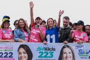 A concentração da “Motociata da Liberdade” reúne apoiadores da governadora do Distrito Federal e candidata à reeleição, Celina Leão (PP), na manhã deste sábado (3), na Granja do Torto. Local: Granja do Torto, Brasília (DF)