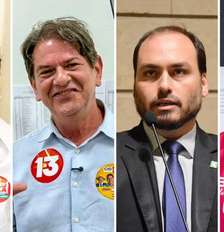 Marília Campos (PT), Cid Gomes (PSB), Carlos Bolsonaro (PL) e Michelle Bolsonaro (PL) estão entre os senadores eleitos Foto: Reprodução/Redes Sociais, Renan Olaz/CMRJ e Getty Images / BBC News Brasil
