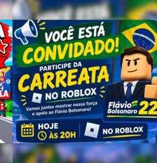 Manifestações foram organizadas na plataforma Roblox Foto: Reprodução/Instagram / Perfil Brasil