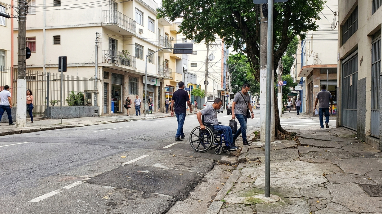 Uma rua pode ter asfalto e iluminação e ainda ser ruim para caminhar: o Censo passou a olhar calçada, obstáculos e rampas para revelar outra face da infraestrutura urbana