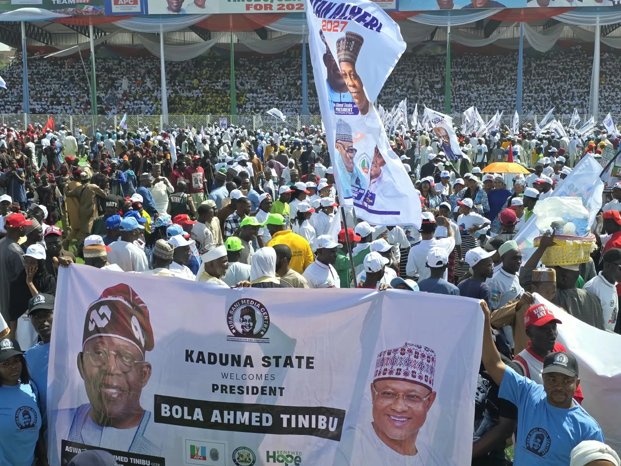 A sea of heads filled Ranchers Bees Stadium in Kaduna State on Saturday | Abdulrahman Zakariyau
