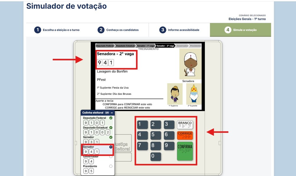 Como votar na urna eletrônica nas Eleições 2026: veja ordem de votação