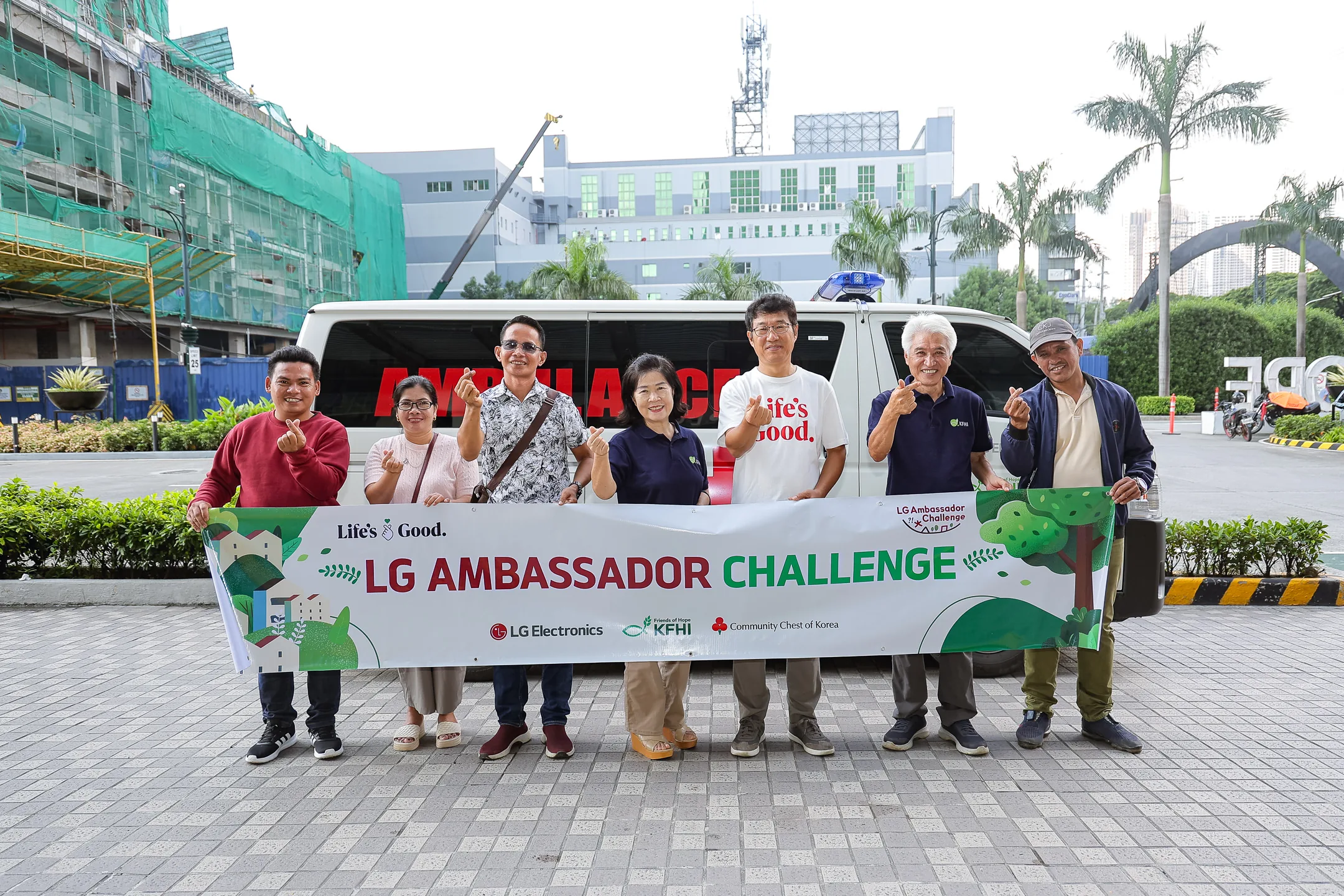 O Desafio LG Ambassador traz uma ambulância para o Barangay Pangil, em Laguna