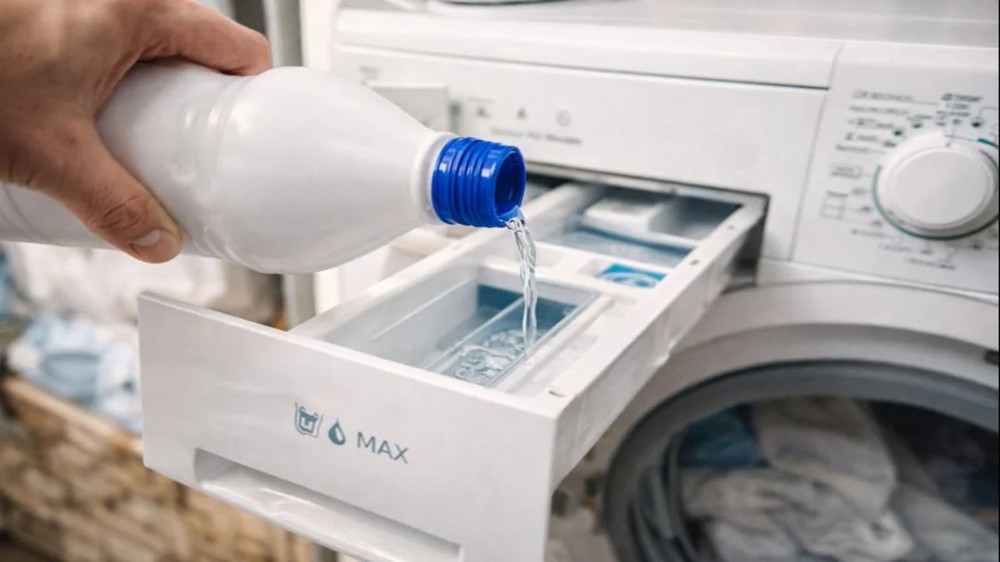 Água sanitária máquina de lavar — Foto: Reprodução/Redes Sociais