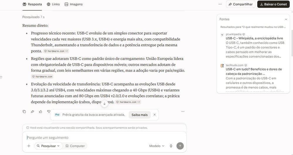 Explicação feita pelo Perplexity, com fontes — Foto: Captura de tela / Edaurda Melo