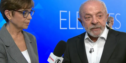 Lula afirmou que Flávio não tem boa trajetória política Foto: Reprodução/TV Globo