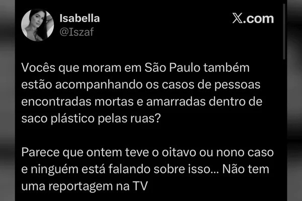 Internet teoriza sobre suposto serial killer de SP após série de homicídios - destaque galeria