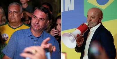 Fl&aacute;vio Bolsonaro e Lula v&atilde;o disputar o 2&ordm; turno Foto: Montagem/Diego Herculano/Brian Snyder / Reuters